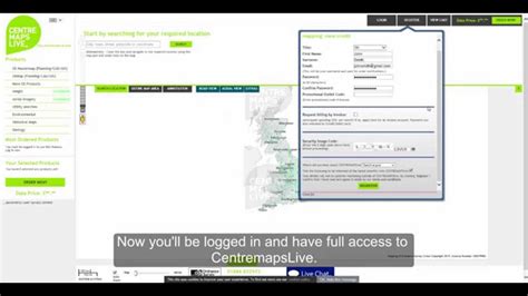 centremaps live log on.